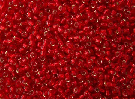 Rokajlové korálky Toho  - Round 15/0 : Silver-Lined Ruby TR-15-25C